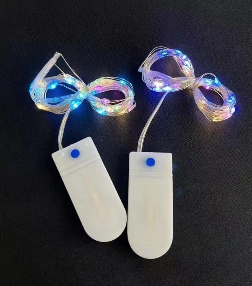 LED发光灯串生日蛋糕装饰鲜花礼盒1米、2米、3米生日装扮小彩灯铜