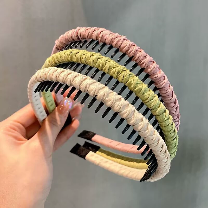 FLY1873 hair band, summer hair clip with teeth, anti-slip headband for washing face, Douyin bestseller, women's hair pressure band, high top of the head accessory