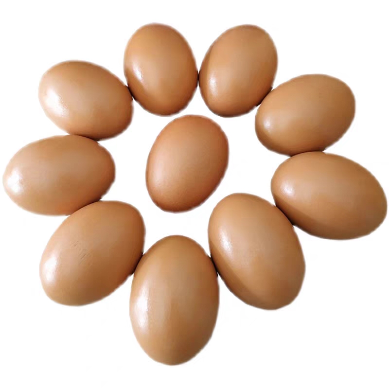 捷豪仿真鸡蛋实心木质假鸡蛋鸡窝引蛋木鸡蛋彩绘蛋涂鸦过家家玩具详情图2