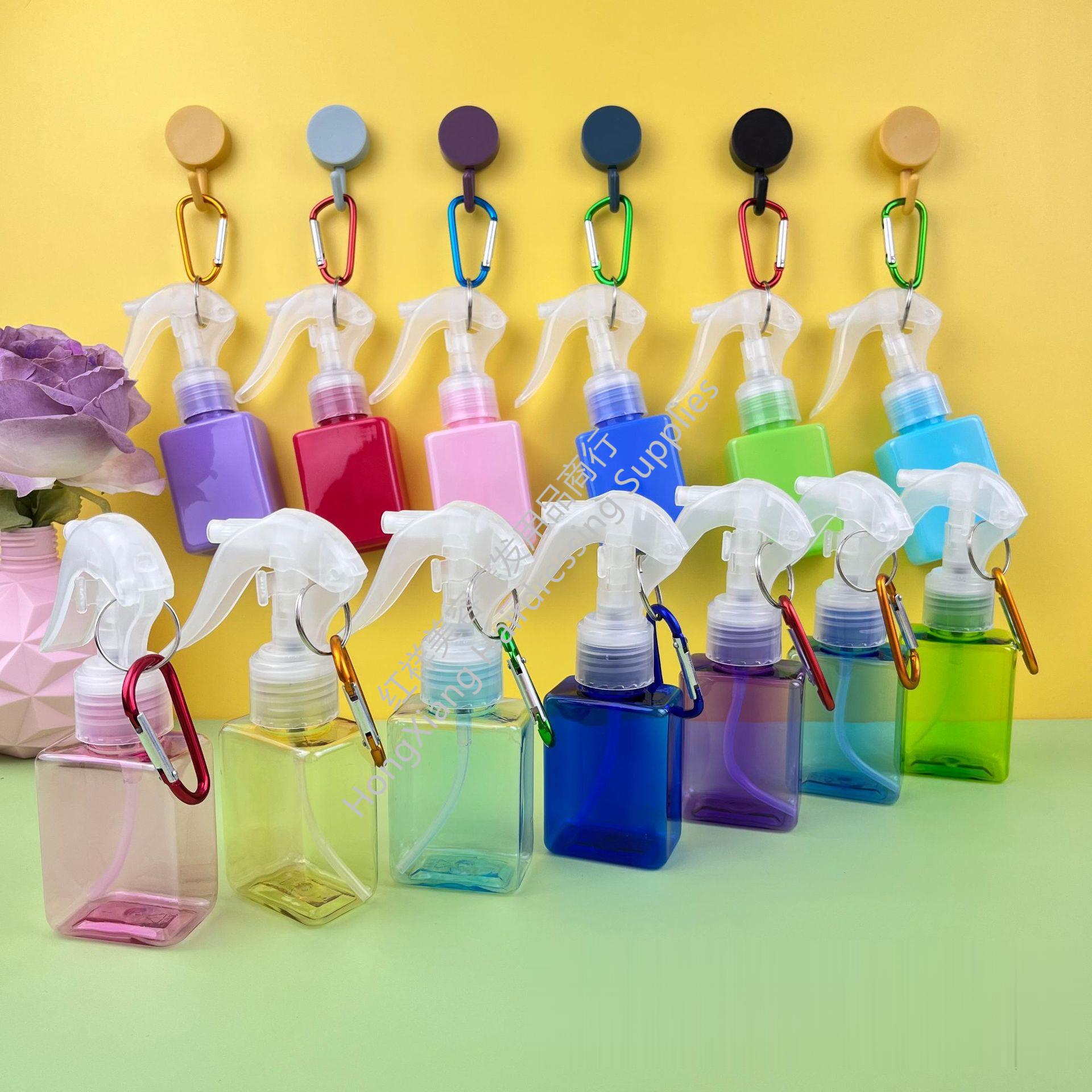 60ml ice cream bottle PET plastic packaging bottle 60ml alcohol disinfection bottle hook spray bottle in stock