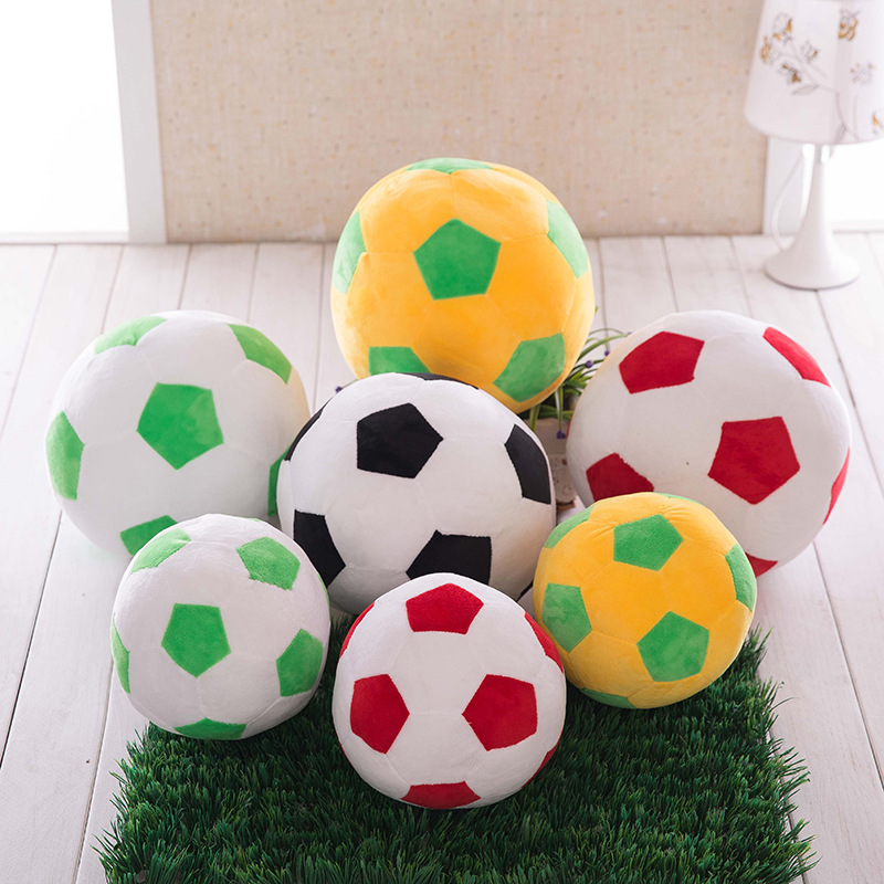 Multi-color simulation football plush toys, throw pillows, surprise balls, creative toys, World Cup children's gifts, factory direct sales