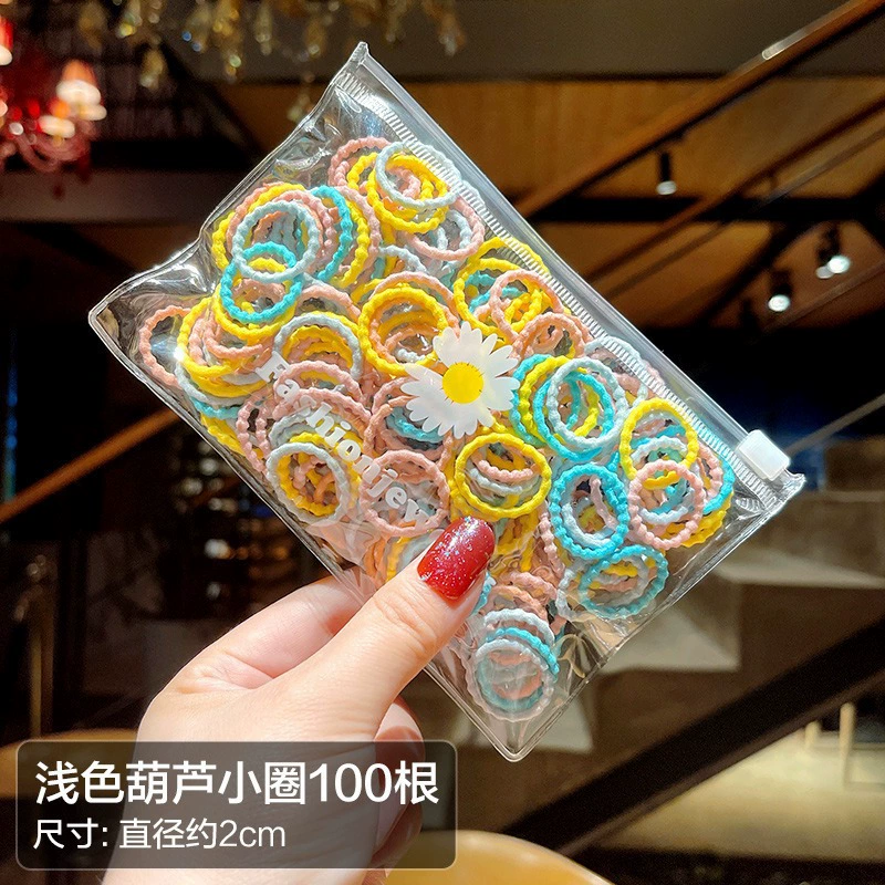 New rainbow-colored children's hair tie, girls' hair band, little girl rubber band, baby hair tie without damaging hair, thumb hair tie detail image 13
