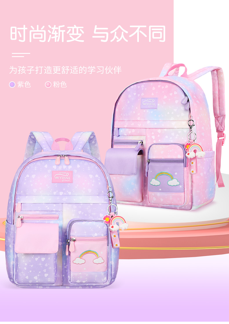 时尚渐变小学生1-6年级双肩包LZJ-3521详情2