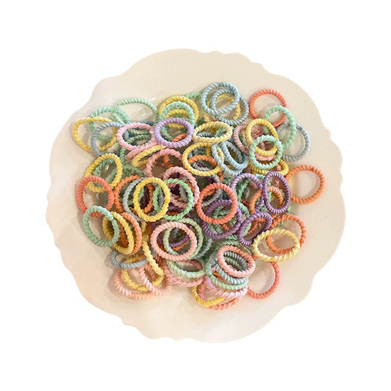 New rainbow-colored children's hair tie, girls' hair band, little girl rubber band, baby hair tie without damaging hair, thumb hair tie detail image 6