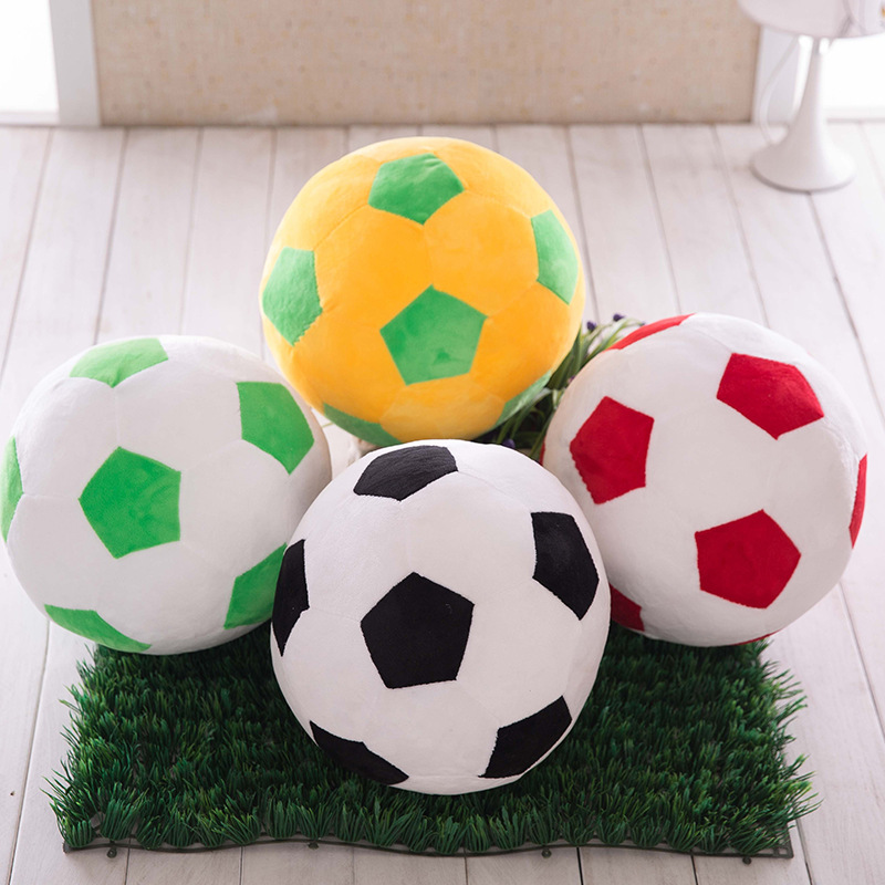 Multi-color simulation football plush toys, throw pillows, surprise balls, creative toys, World Cup children's gifts, factory direct sales details Picture
