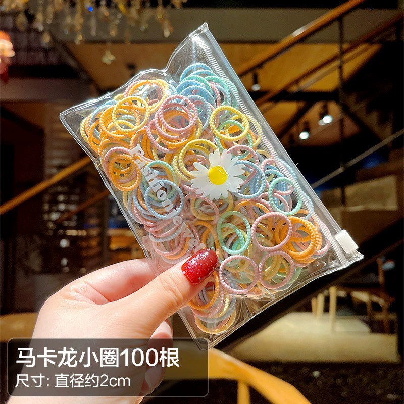 New rainbow-colored children's hair tie, girls' hair band, little girl rubber band, baby hair tie without damaging hair, thumb hair tie detail image 10