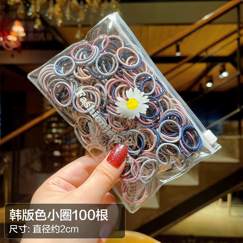 New rainbow-colored children's hair tie, girls' hair band, little girl rubber band, baby hair tie without damaging hair, thumb hair tie detail image 12