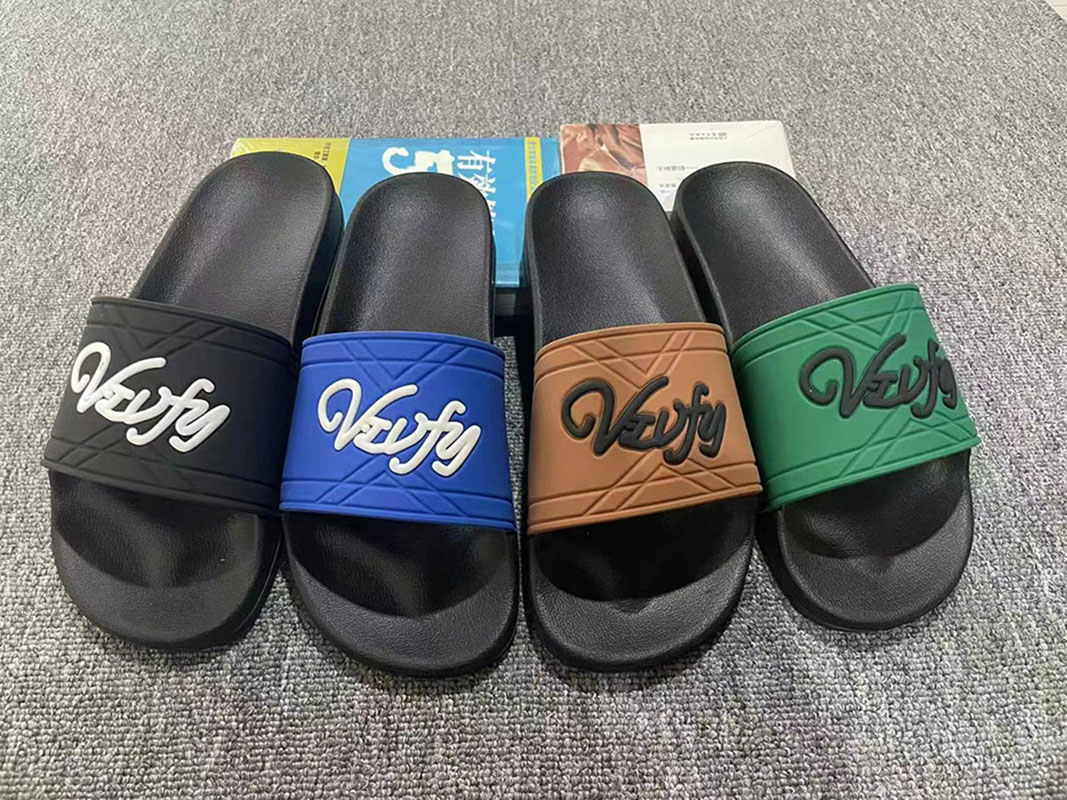 New summer fashionable and comfortable men's shoes for foreign trade, one-line flip-flops for bathing, flat flip-flops for men to wear outside Item Picture