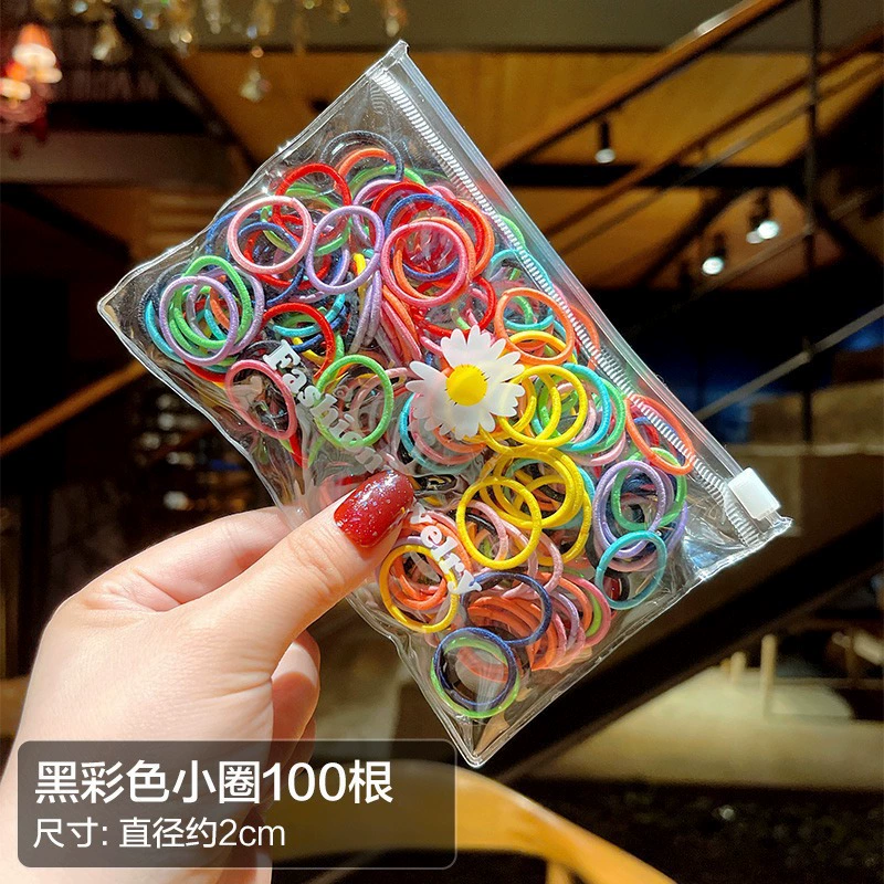 New rainbow-colored children's hair tie, girls' hair band, little girl rubber band, baby hair tie without damaging hair, thumb hair tie detail image 11
