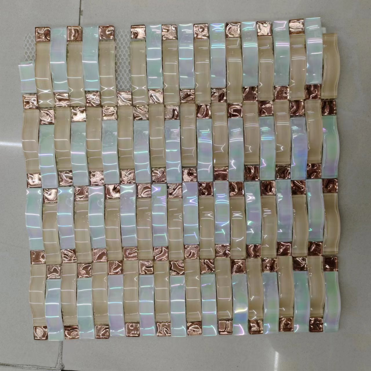 Crystal glass Mosaic porcelain small pieces TV background wall tiles wall-mounted water pool self-adhesive wall-mounted water pool Mosaic swimming pool Mosaic Item Picture