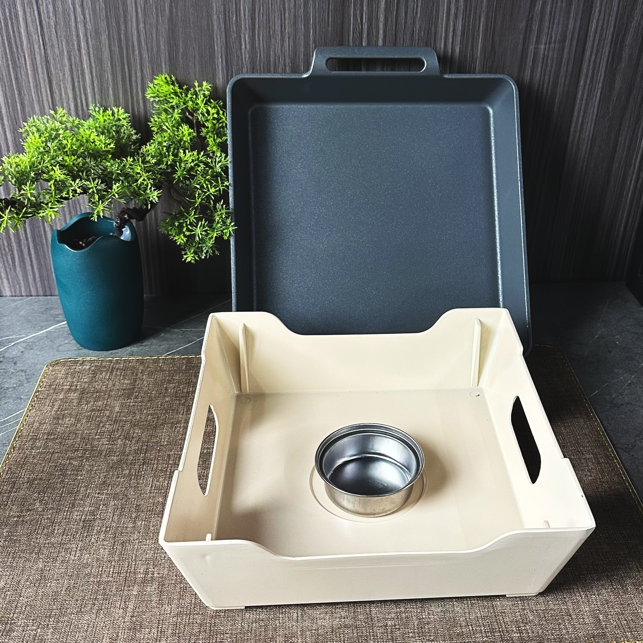 A 26cm square fish grill, barbecue grill and alcohol grill Item Picture
