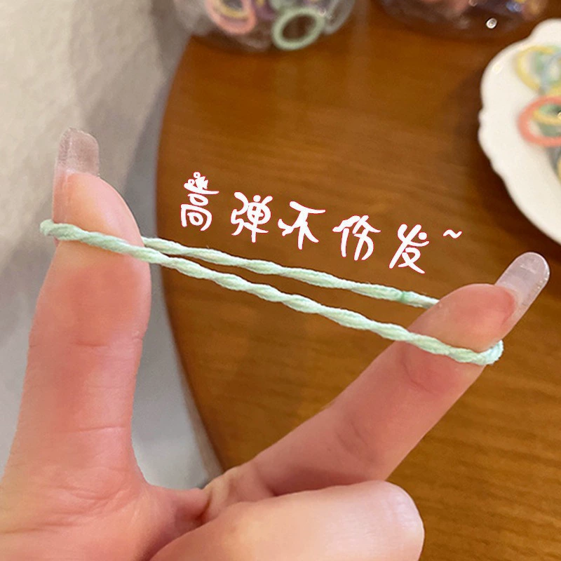New rainbow-colored children's hair tie, girls' hair band, little girl rubber band, baby hair tie without damaging hair, thumb hair tie detail image 4