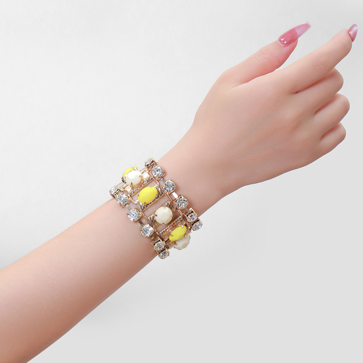 European and American fashionable, simple and elegant bracelet accessories, versatile and elegant, ethnic style colorful wristbands Item Picture