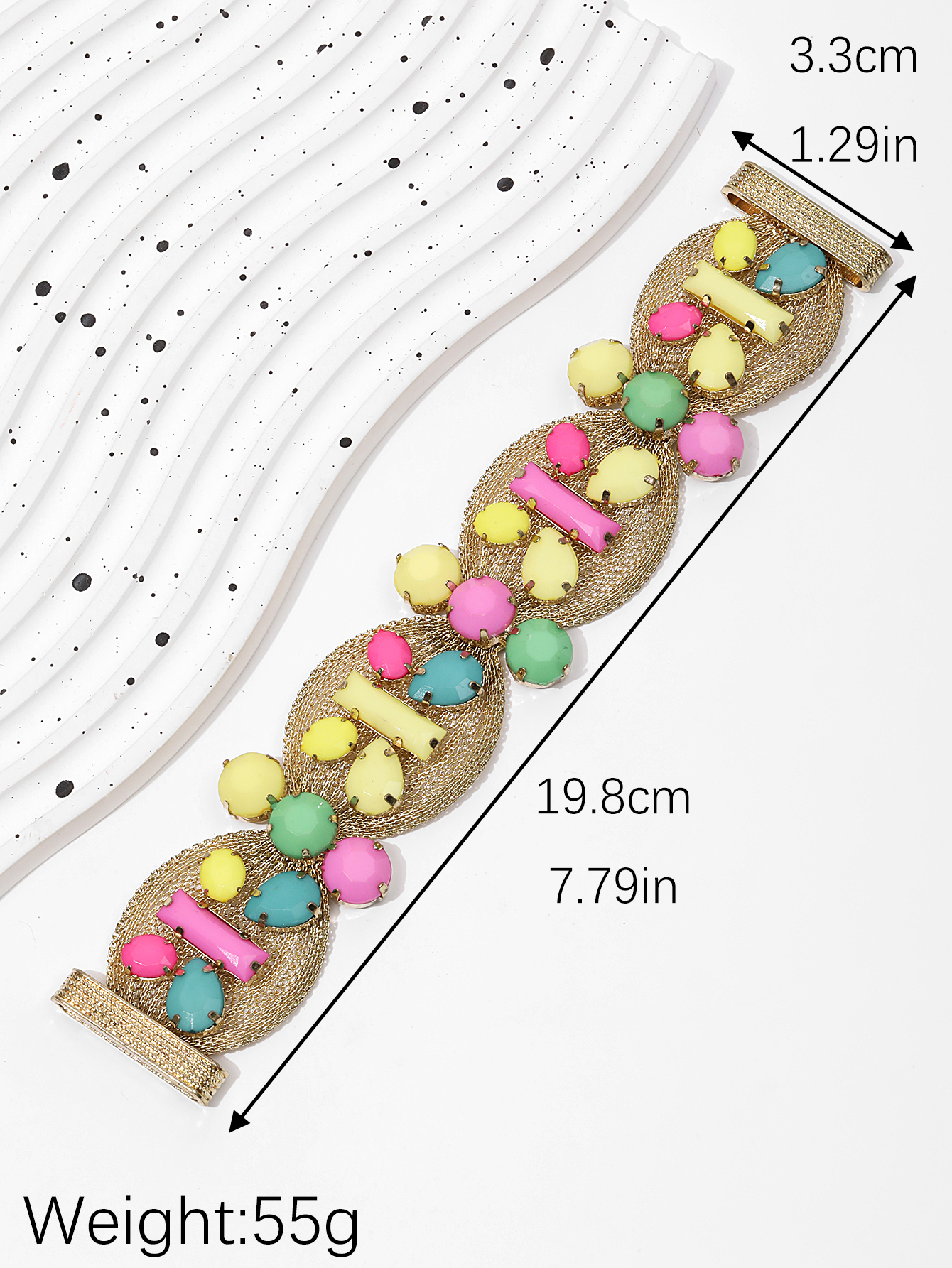 European and American fashionable, simple and elegant bracelet accessories, versatile and elegant, ethnic style colorful wristbands details Picture