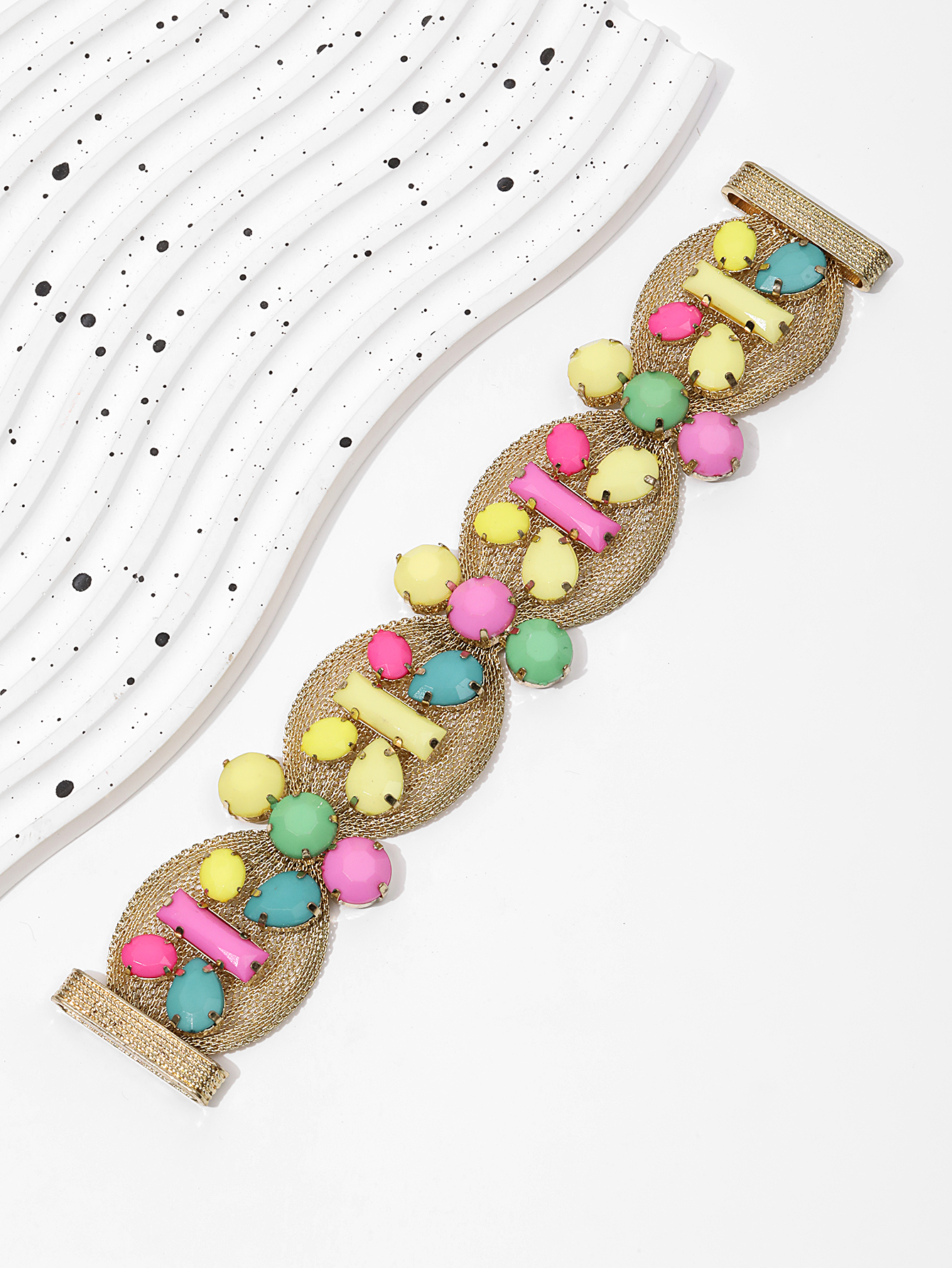 European and American fashionable, simple and elegant bracelet accessories, versatile and elegant, ethnic style colorful wristbands Specification image