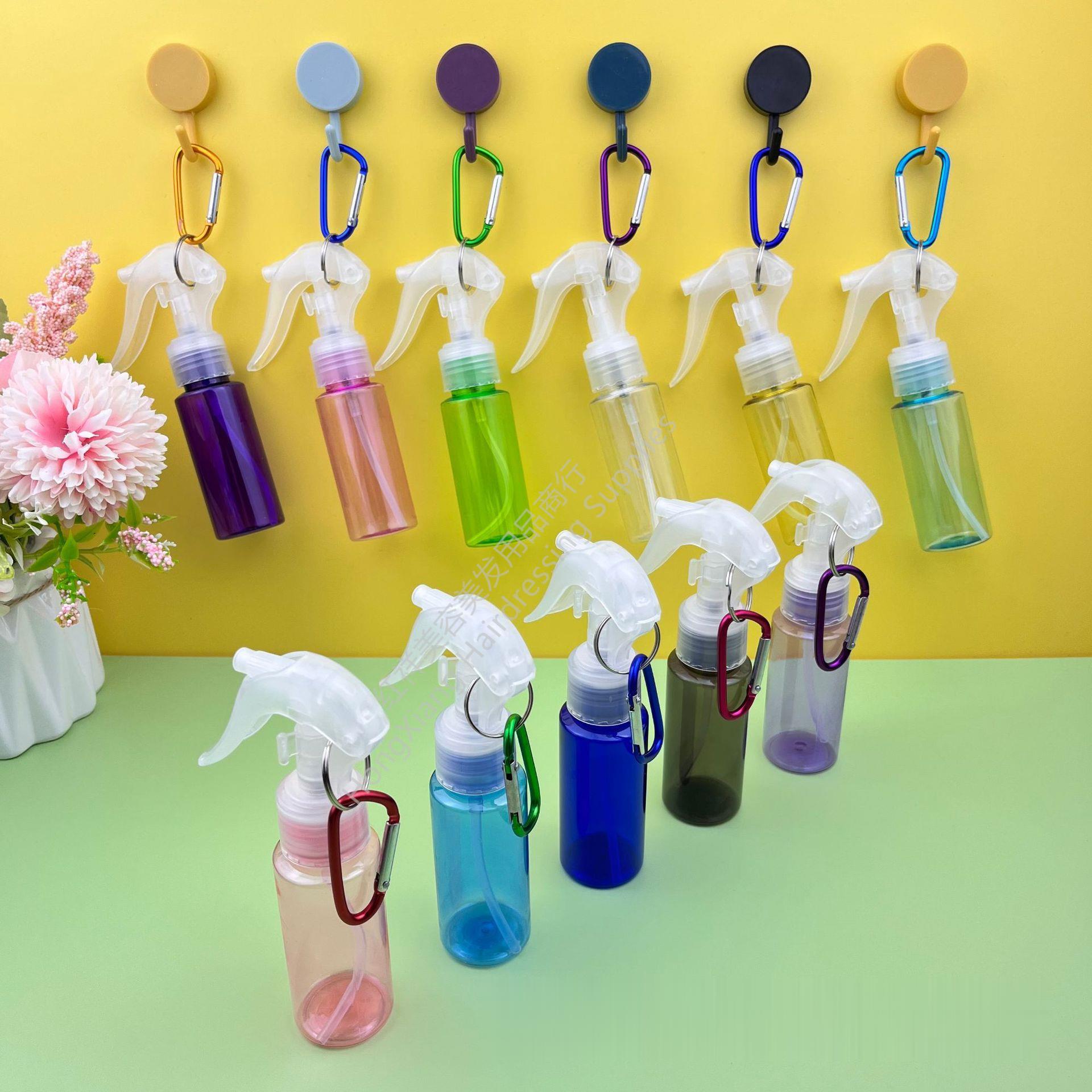 Plastic bottle 60ml flat shoulder mouse spray bottle pet plastic bottle transparent spray bottle dispenser bottle Fine mist spray bottle
