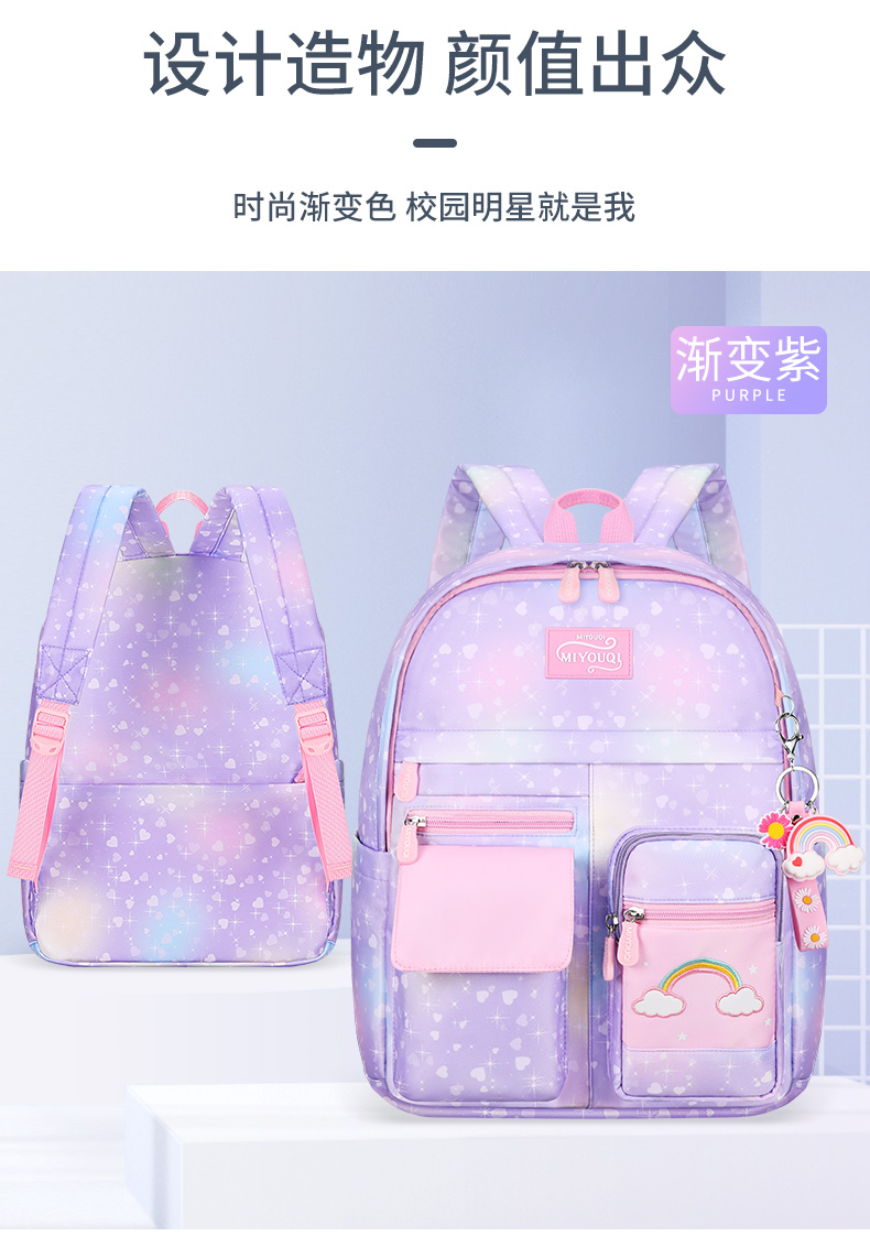 时尚渐变小学生1-6年级双肩包LZJ-3521详情13