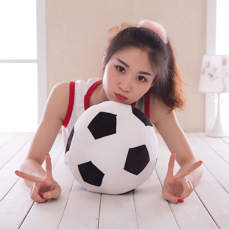 Multi-color simulation football plush toys, throw pillows, surprise balls, creative toys, World Cup children's gifts, factory direct sales Specification image