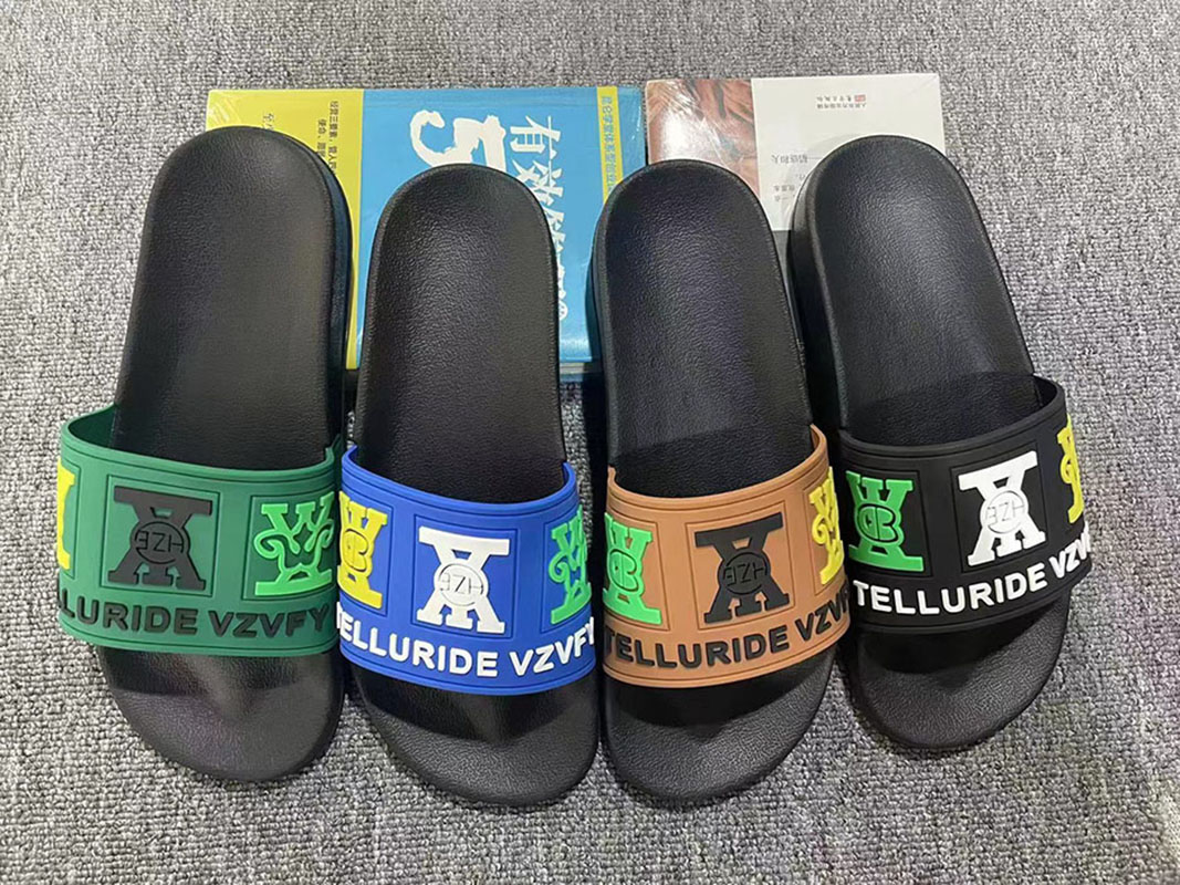 New summer fashionable and comfortable men's shoes for foreign trade, one-line flip-flops for bathing, flat flip-flops for men to wear outside details Picture