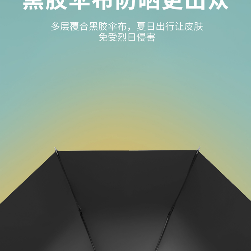 3219-1黑胶防嗮雨伞三折全自动晴雨伞防风小伞女士防紫外线雨伞批发详情17