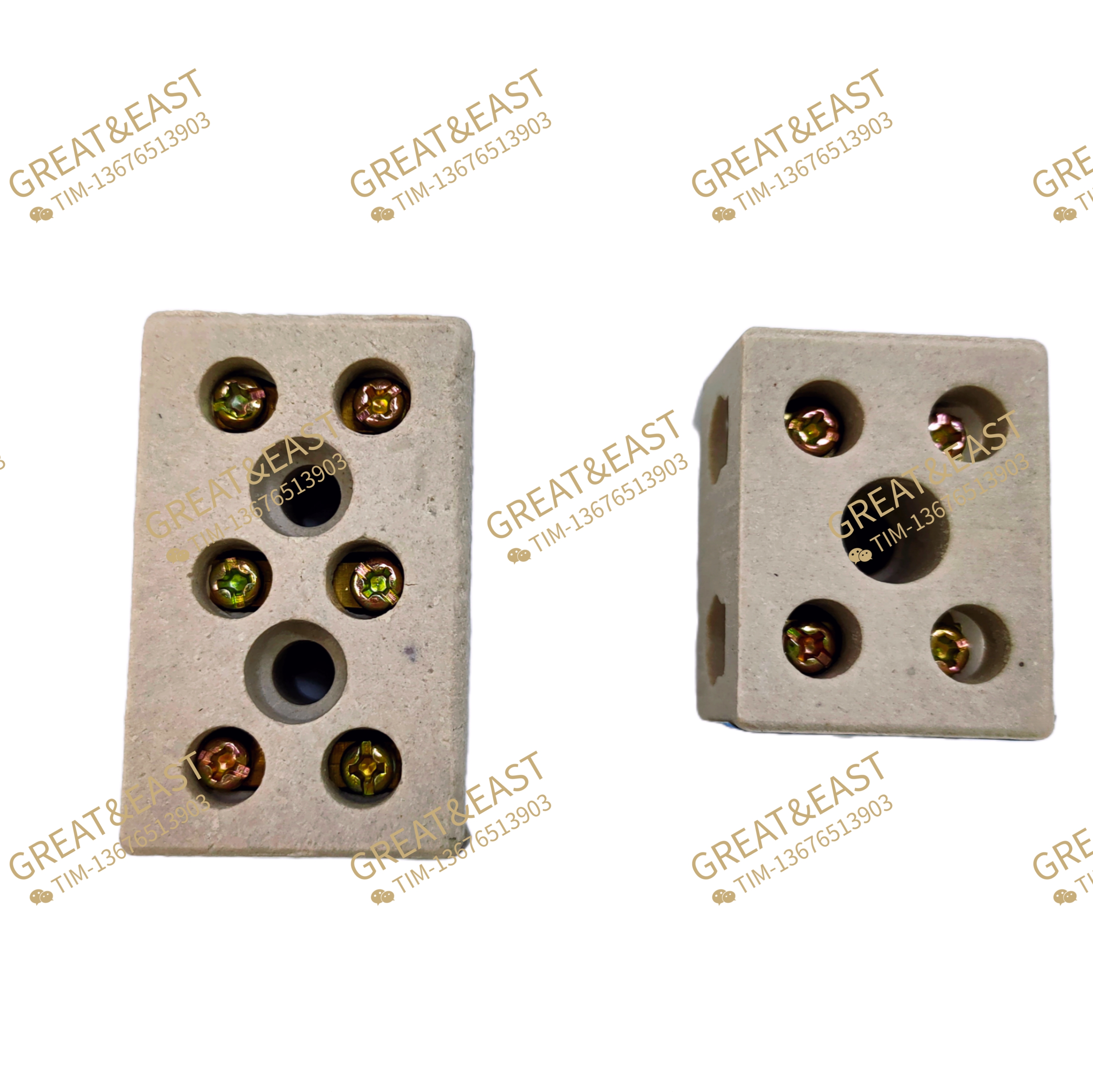 二进二出 高温陶瓷端子 5孔接线柱 五眼15 30 60 100A 高频瓷接头详情5