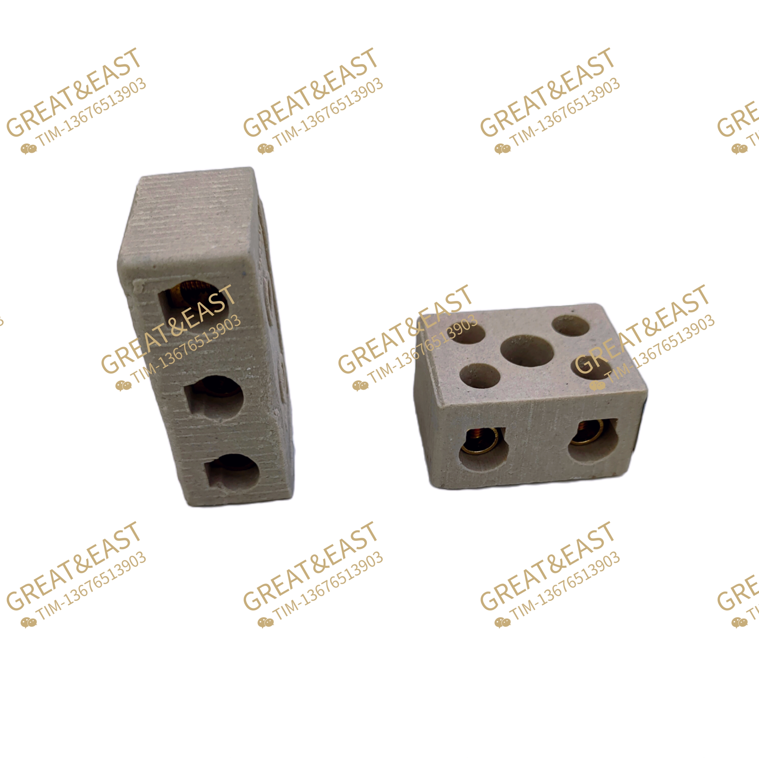 二进二出 高温陶瓷端子 5孔接线柱 五眼15 30 60 100A 高频瓷接头详情1