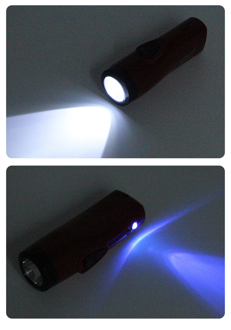 8670USB rechargeable plastic flashlight, high-intensity flashlight, ultraviolet banknote detector lamp, household flashlight, outdoor hand-held portable mini lighting flashlight pic 10
