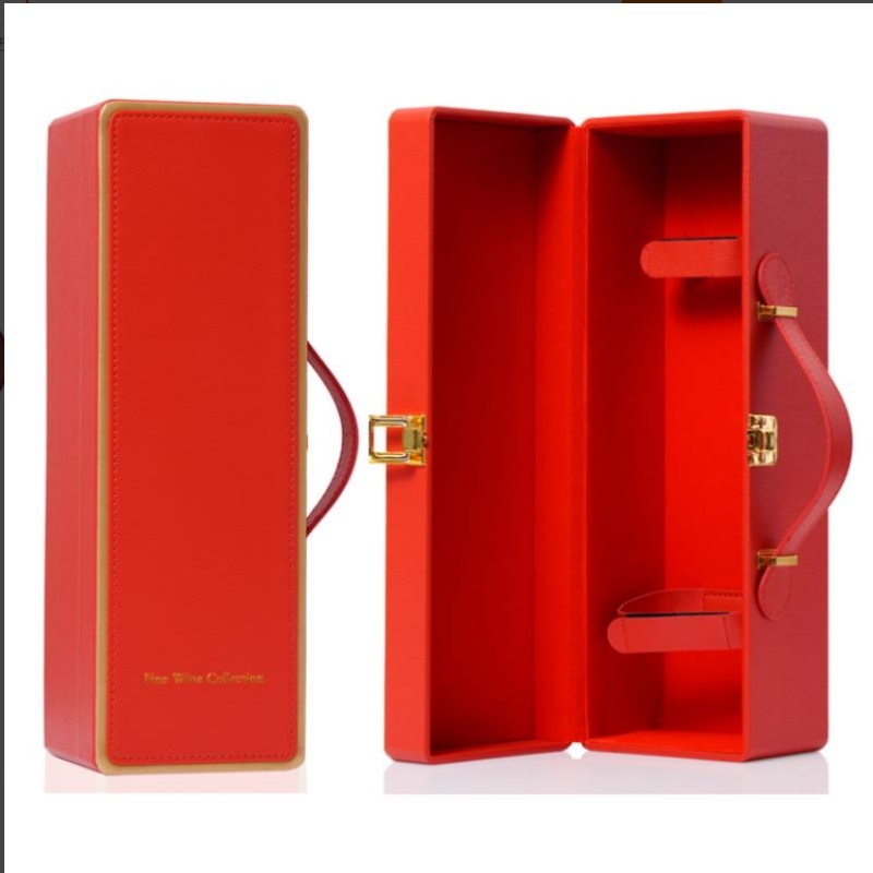 红酒礼盒皮盒贵族族皇室双支礼盒进口红酒礼盒包装详情图2