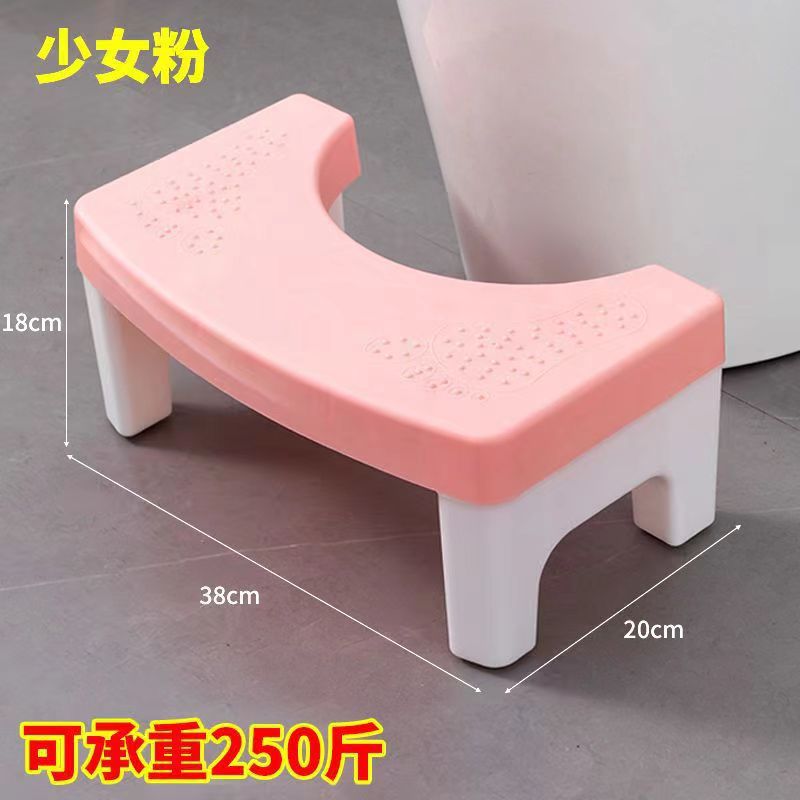 Toilet stool, household thickened anti-slip toilet, squat toilet, children's and adults' foot cushion stool, toilet seat stool, pregnant women's foot bench Item Picture