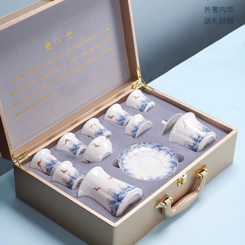 Jadeite ceramic tea set, Red pine craft pottery, Li Family 059 details Picture