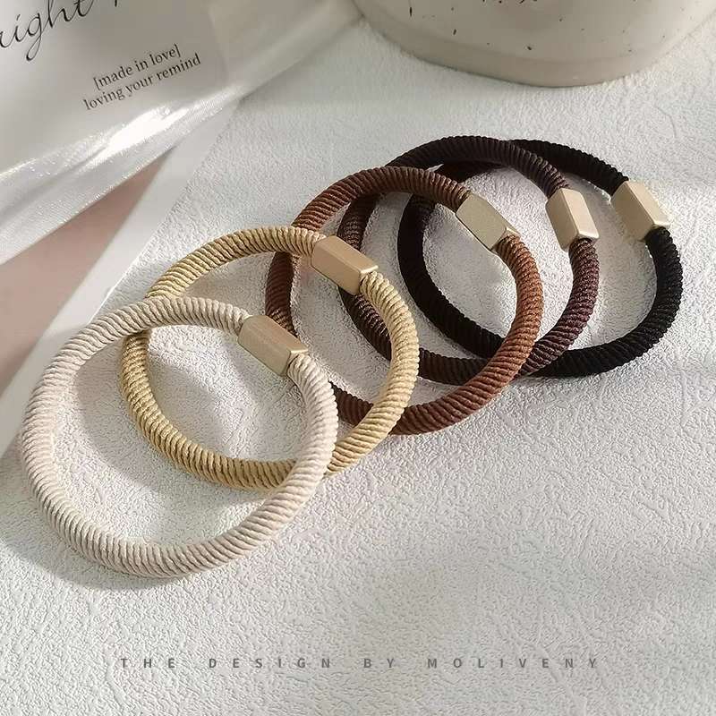 简约耐用橡皮筋女扎头发绳高弹力不伤发头绳发饰时尚马尾发圈头饰001头饰