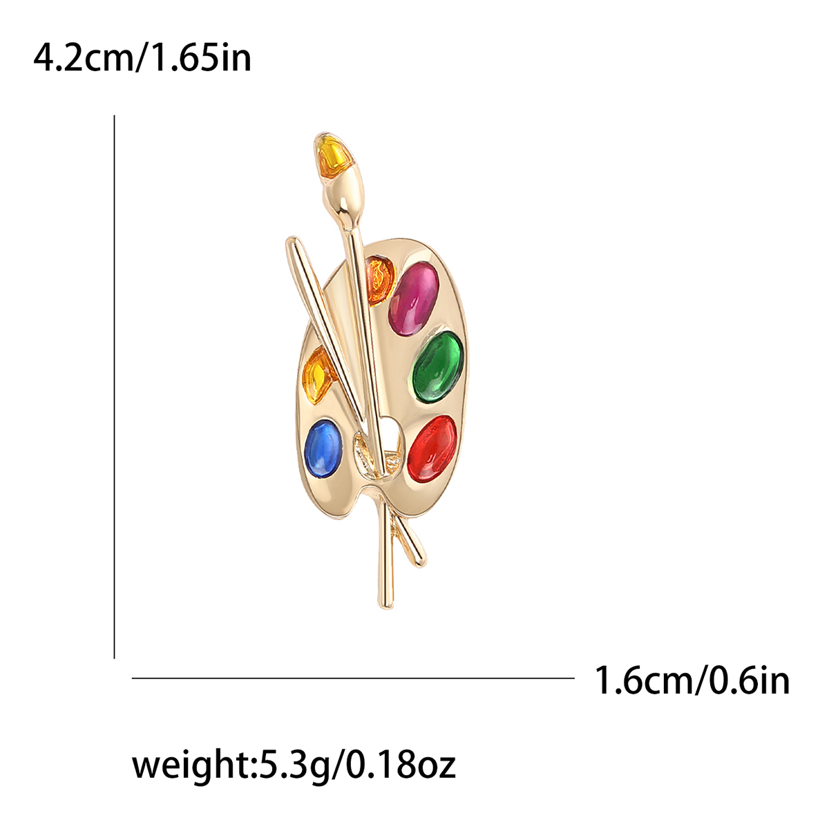 Ziyang Jewelry 2023 New Style European and American color palette enamel oil brooch, fashionable and simple oil Drip pin, creative women's handmade brush, color palette oil drip brooch, unique and niche, the same style as Internet celebrities, direct sales from niche manufacturers Application Scenario