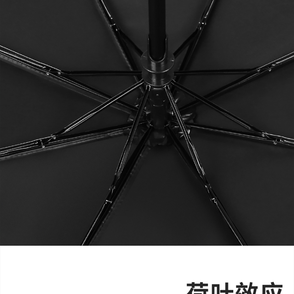 3219-1黑胶防嗮雨伞三折全自动晴雨伞防风小伞女士防紫外线雨伞批发详情12