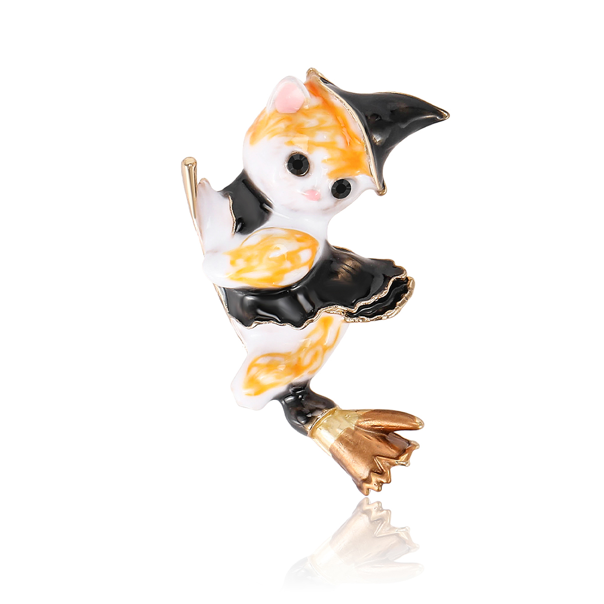 Ziyang accessories transform into Harry Potter cat brooches. Cute men and women, high-end design sense brooch pins, clothes and accessories, gift brooches, pin design sense, niche magic cat collar pins and accessories factory direct sales Item Picture