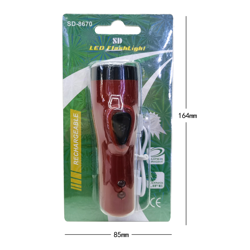 8670USB rechargeable plastic flashlight, high-intensity flashlight, ultraviolet banknote detector lamp, household flashlight, outdoor hand-held portable mini lighting flashlight pic 11