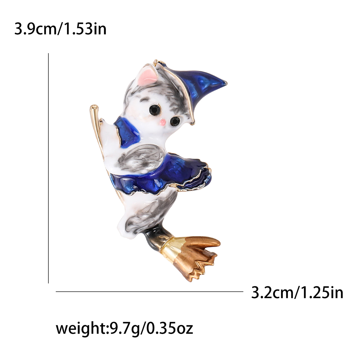 Ziyang accessories transform into Harry Potter cat brooches. Cute men and women, high-end design sense brooch pins, clothes and accessories, gift brooches, pin design sense, niche magic cat collar pins and accessories factory direct sales Application Scenario