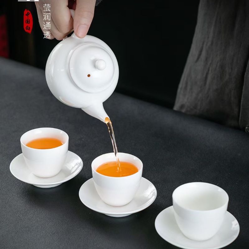 High-end home and office reception ceramic tea set, Red pine Craft Pottery Li Family 003 Application Scenario