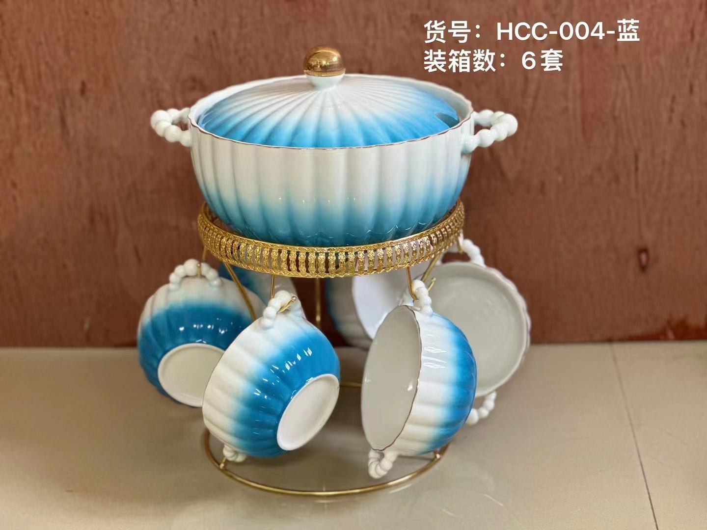 Ceramic soup pot set combination