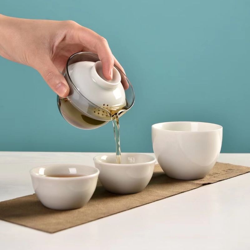 旅行茶具/羊脂玉茶具/陶瓷茶具/茶具套装产品图