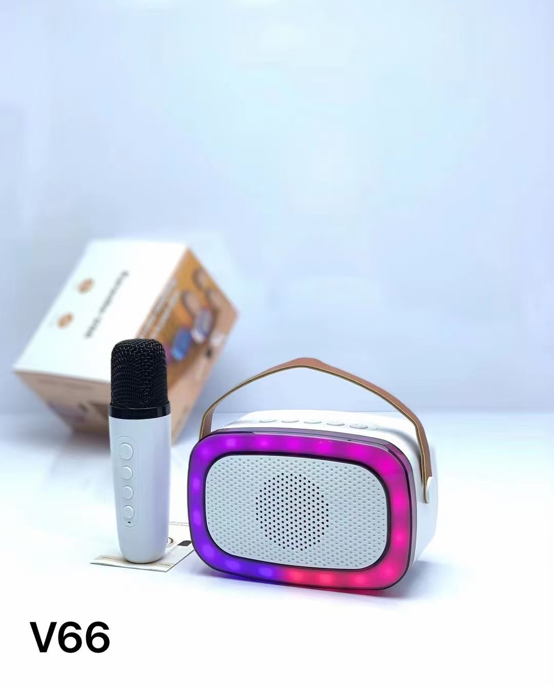 Mini karaoke set, microphone, speaker, multi-functional portable device, essential speaker Specification image