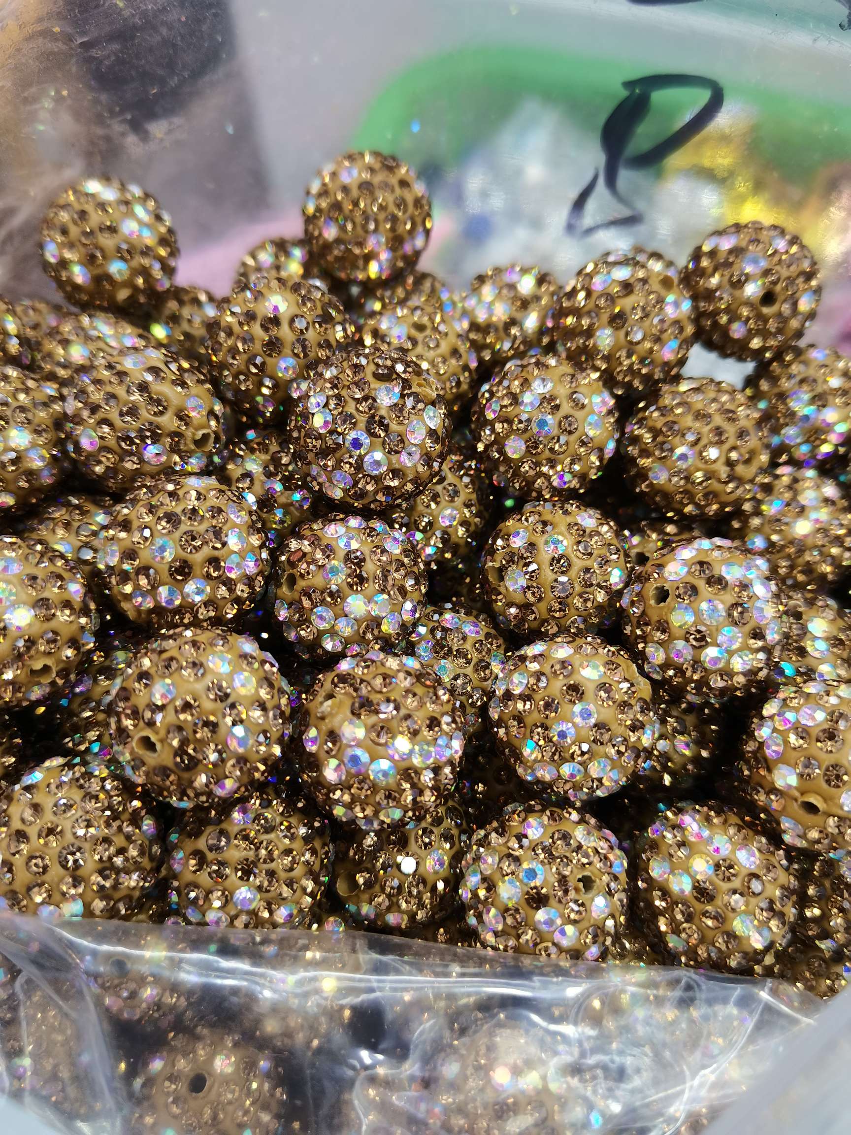 16N crystal yellow soft ceramic ball jewelry accessories