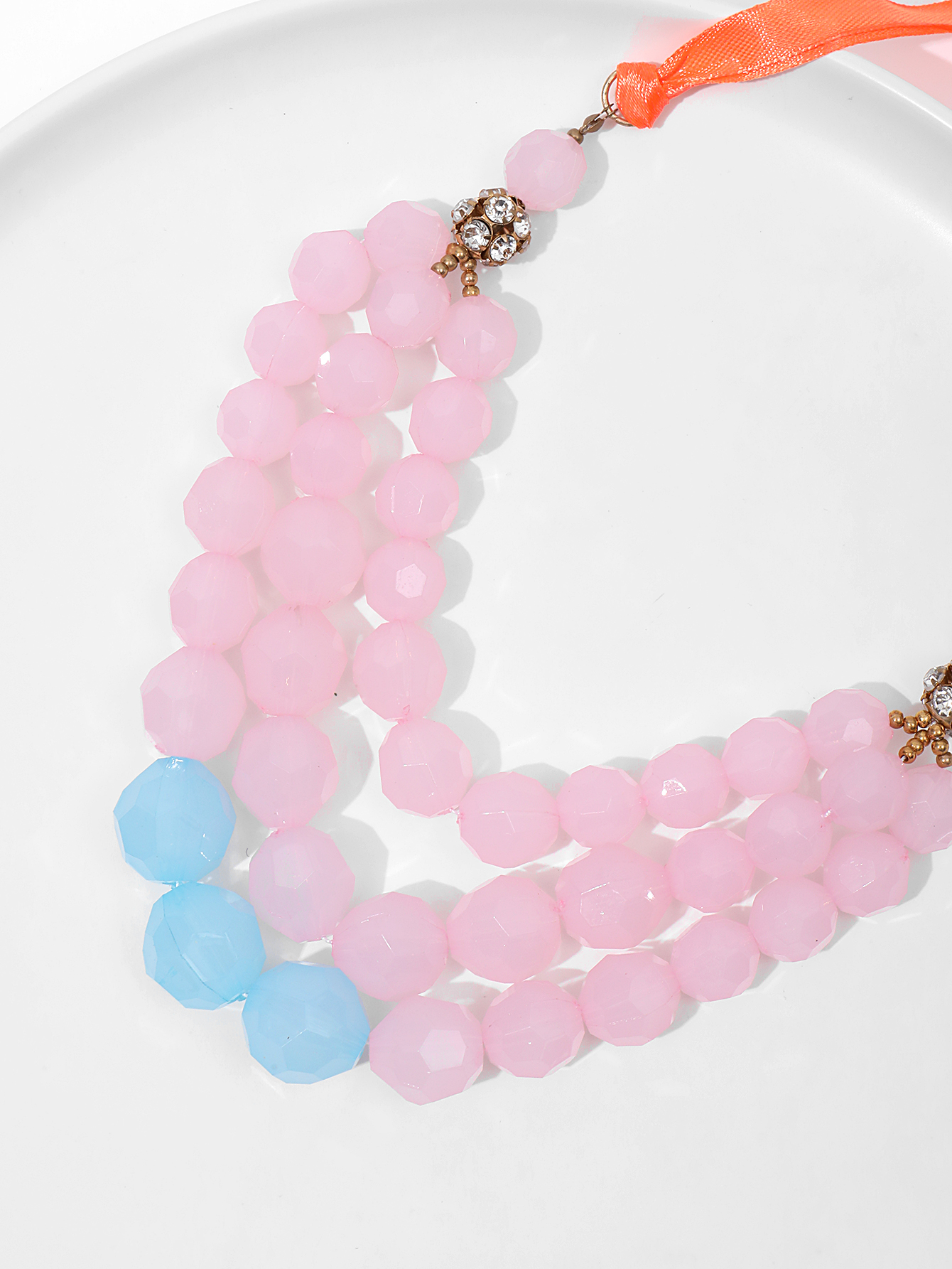 A long, multi-layered, candy-colored necklace for women with a unique and fashionable European and American style and geometric layers Specification image