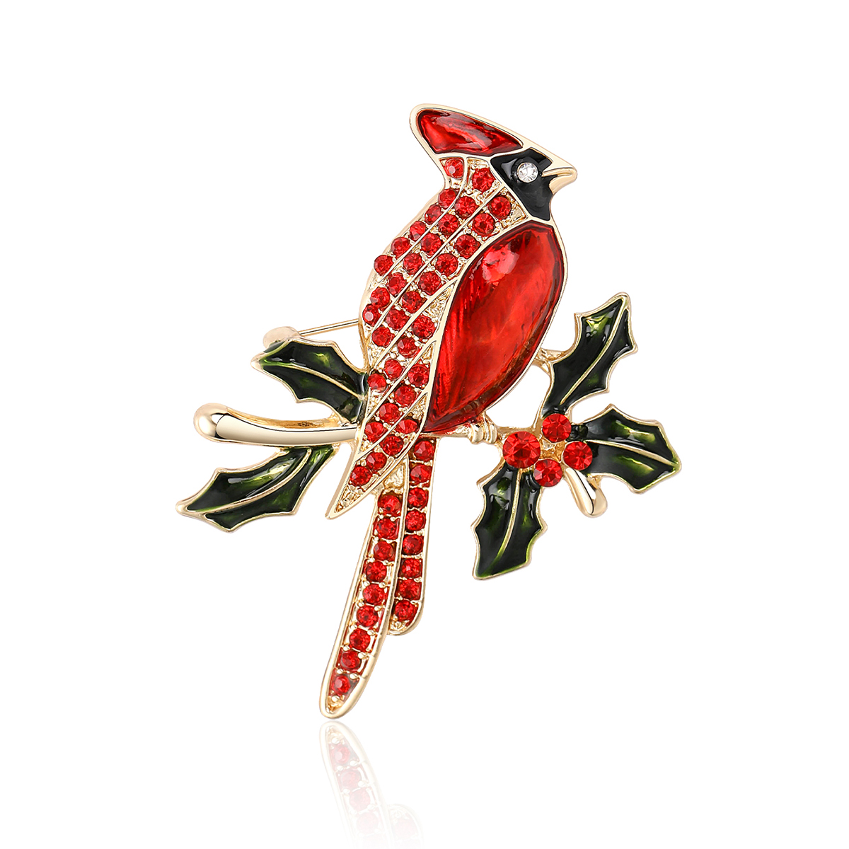 Ziyang Jewelry 2023 New Retro Palace Full Diamond Parrot Enamel Oil Texture brooch, European and American luxurious and individual jewelry, factory direct sales Item Picture