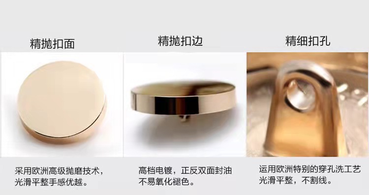 金属平面镜面钮扣西装衬衫大衣圆形扣子外套牛仔裙合金手缝纽扣详情2