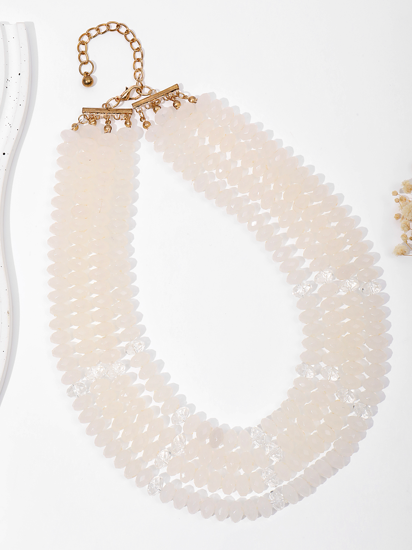 European and American fashion accessories street style popular and mass-market necklaces, handcrafted multi-layered beaded necklaces for women details Picture