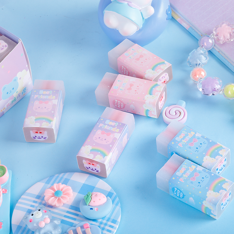Weibo Sandwich eraser Animal kitten High Value, cute and clean student eraser, Special for primary school students' stationery wholesale Specification image