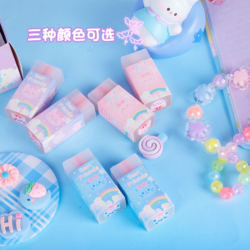 Weibo Sandwich eraser Animal kitten High Value, cute and clean student eraser, Special for primary school students' stationery wholesale Item Picture