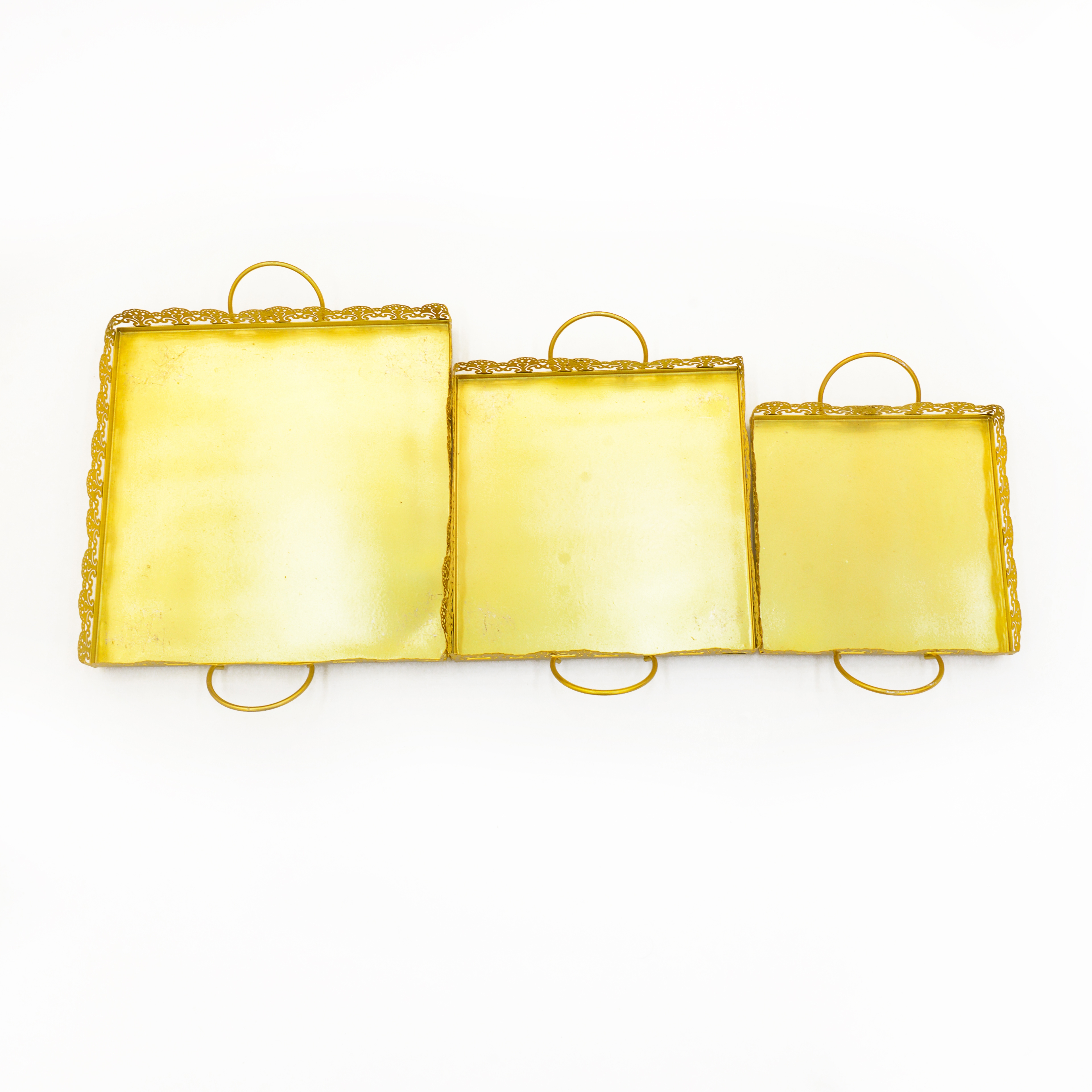 欧式金色托盘金属桌面茶具收纳置物盘装饰盘家居酒店茶几