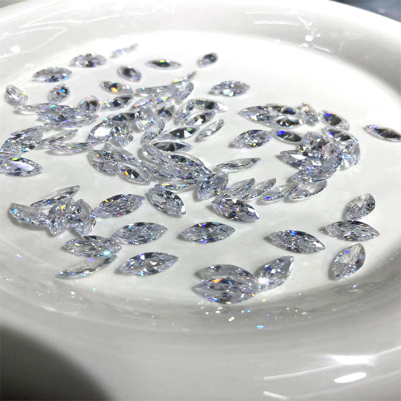 White zircon jewelry accessories in the shape of a horse's eye, artificial gemstone bare stone nail art accessories Application Scenario