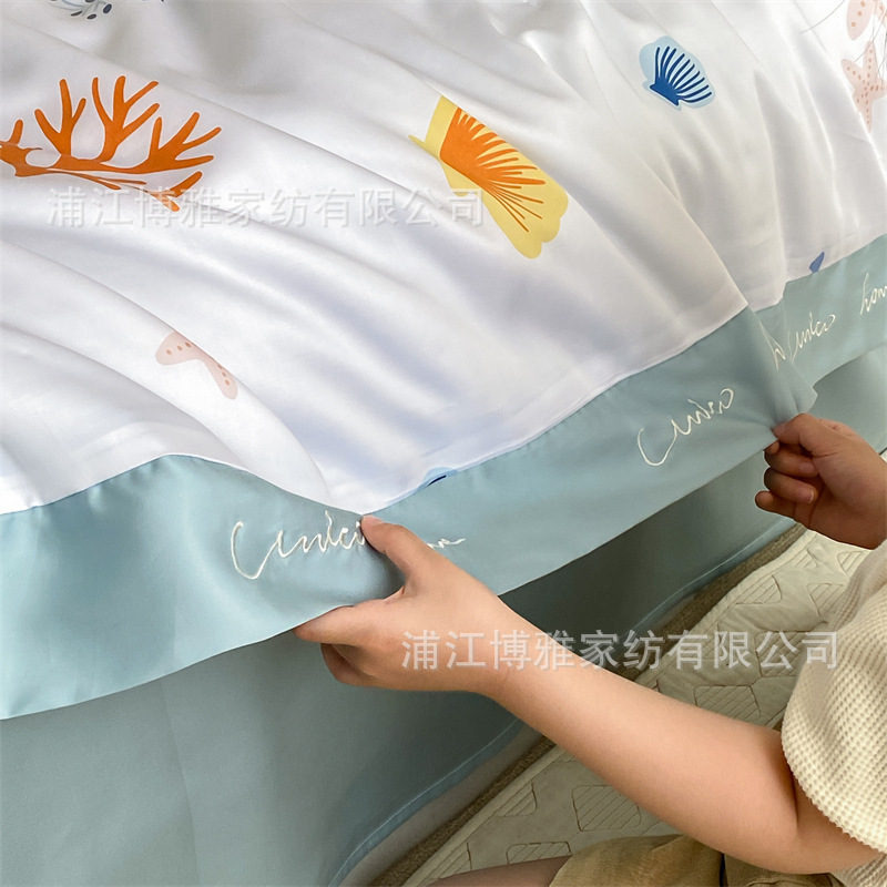 High-quality 2022 new Cool Summer 60-piece Austrian Lenzing Tencel Cool Summer Quilt for Children with Air conditioning details Picture